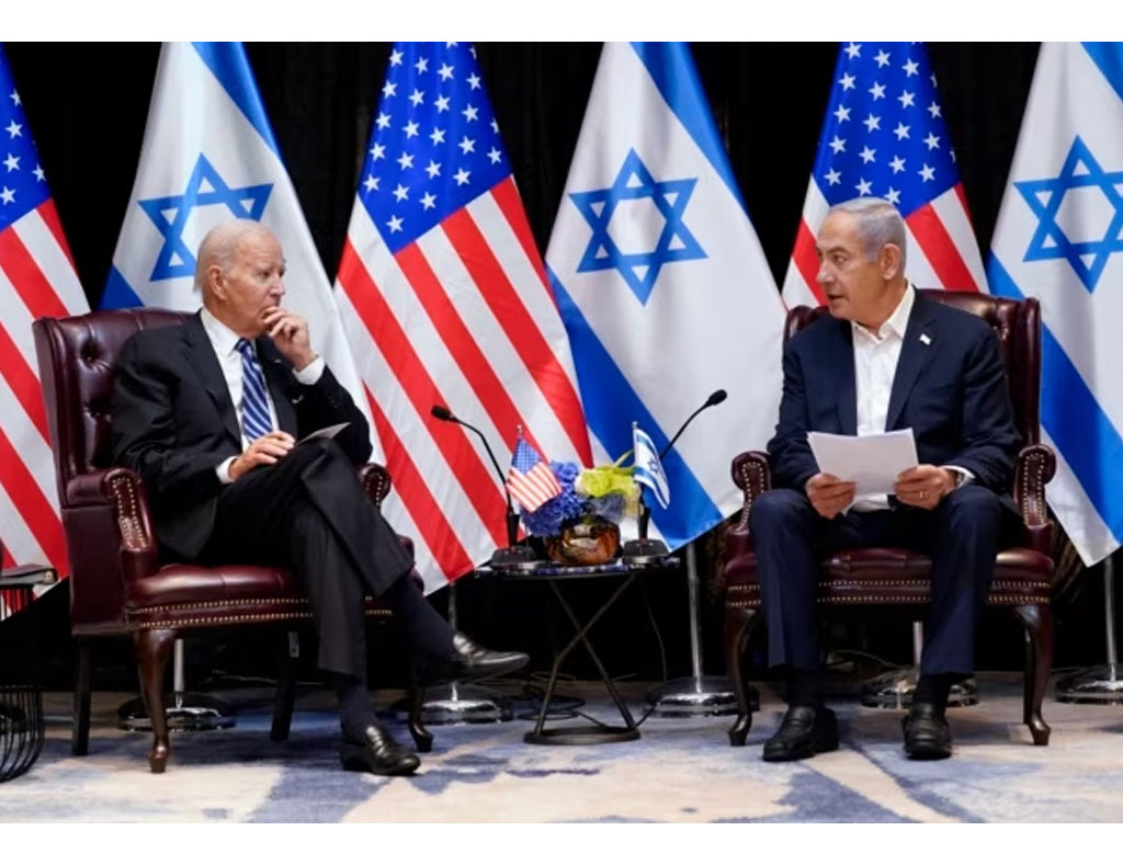 Biden dan Netanyahu di Tel Aviv