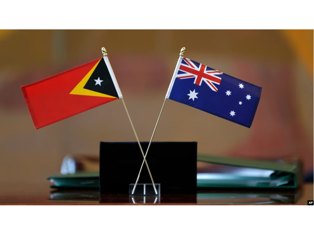 bendera Timor Leste dan Australia di markas PBB