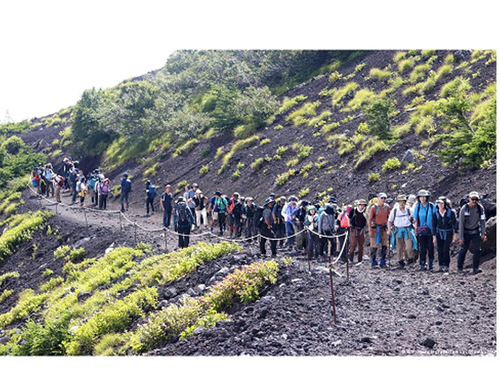 Rute pendakian Yoshida di Gunung Fuji