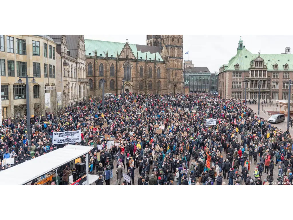 demo tolak sayap kanan di bremen