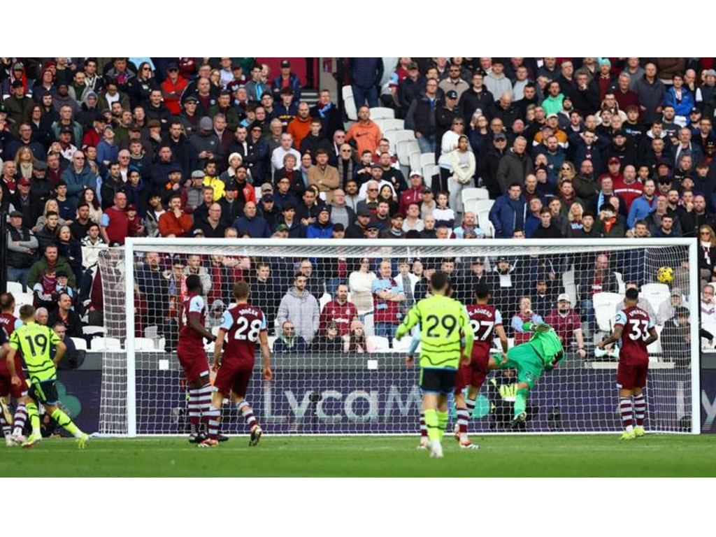 gol arsenal ke gawang west ham