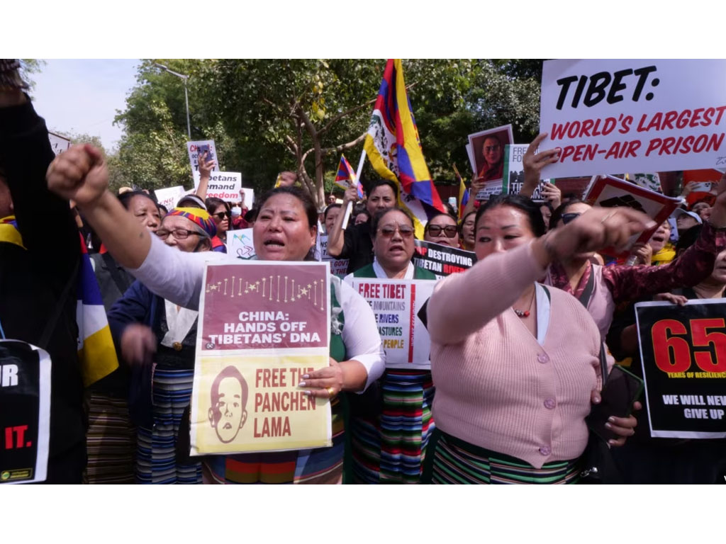warga tibet demo