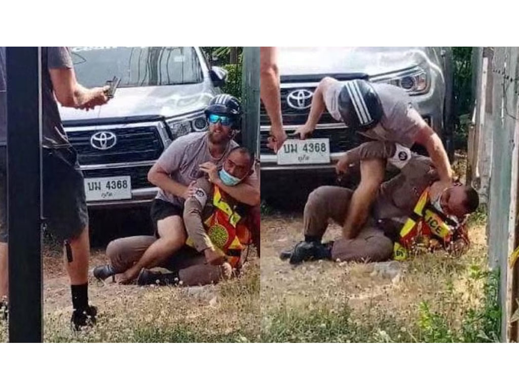 turis selandia baru serang polisi thailand
