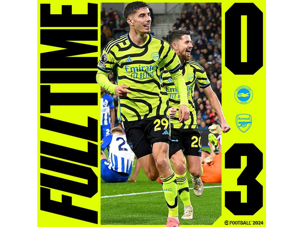 skor akhir brighton vs arsenal