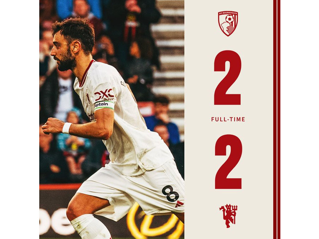 skor akhir bournemouth vs united