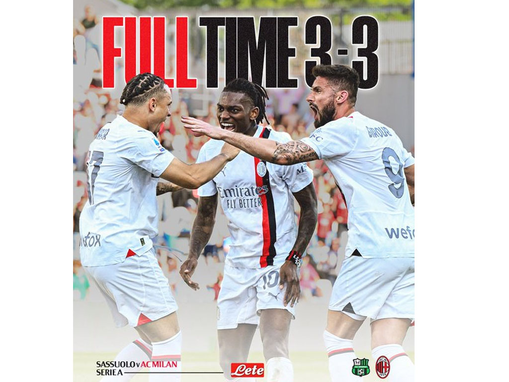 skor akhir sassuolo vs milan