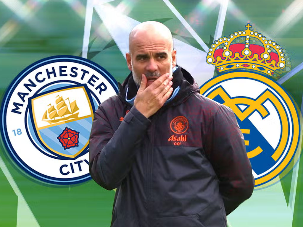 Liga Champions 2024 semifinal match between Manchester City and Real Madrid