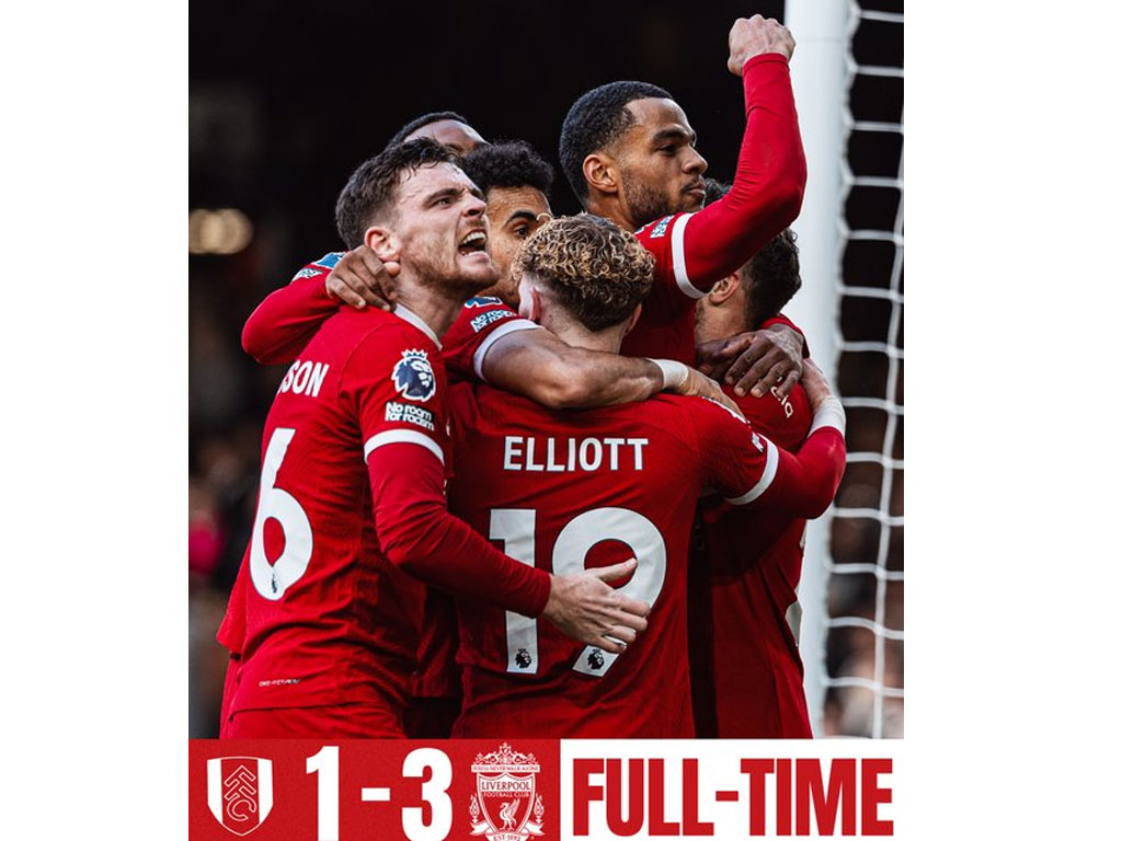 skor akhir Fulham vs Liverpool