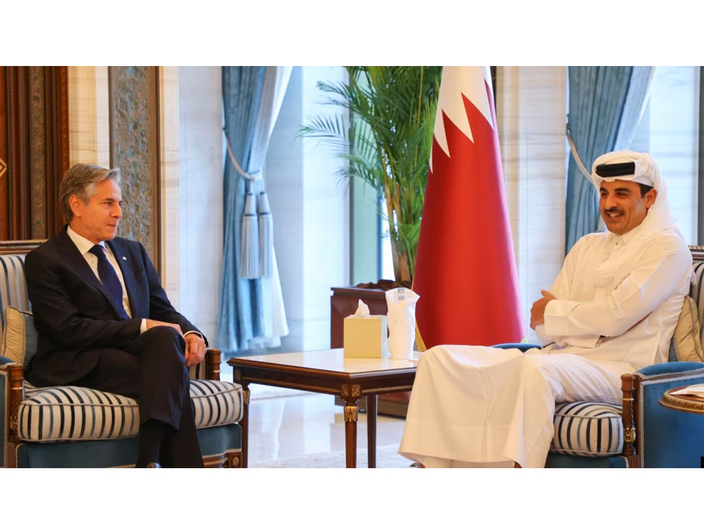blinken dan emir qatar di doha