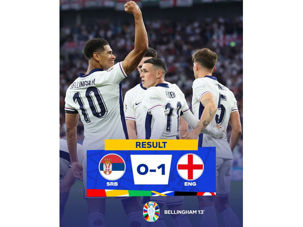 skor akhir Serbia vs Inggris