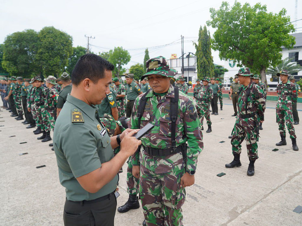 Korem 011 Lilawangsa di Aceh Razia Ponsel Ratusan Prajurit TNI untuk Cegah Judi Online