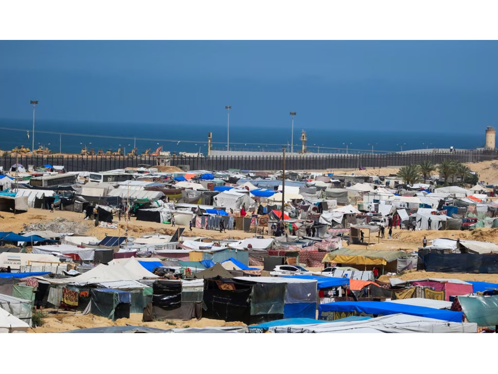 tenda pengungsi palestina di rafah