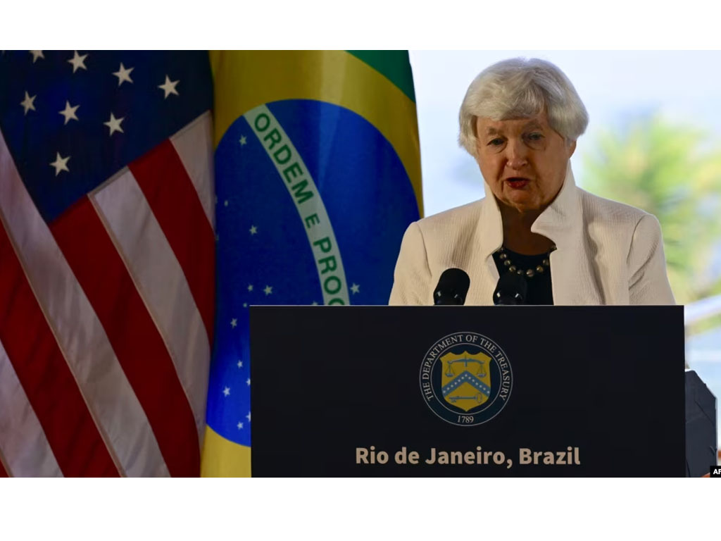 Menkeu AS Janet Yellen di Brasil