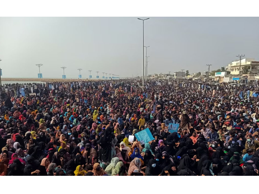 Para pendukung Komite Yakjehti Balochistan