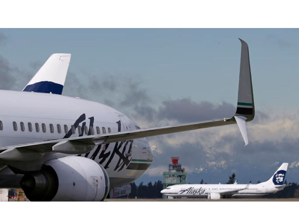 Pesawat Alaska Airlines  di seattle