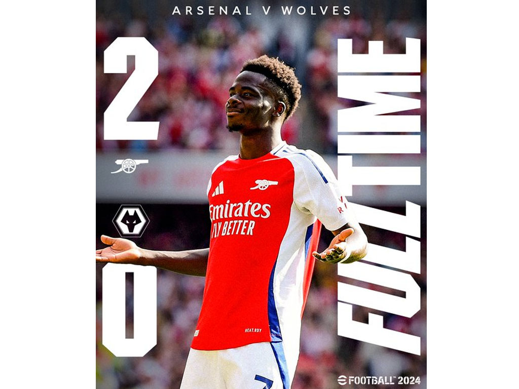 skor akhir arsenal vs wolves