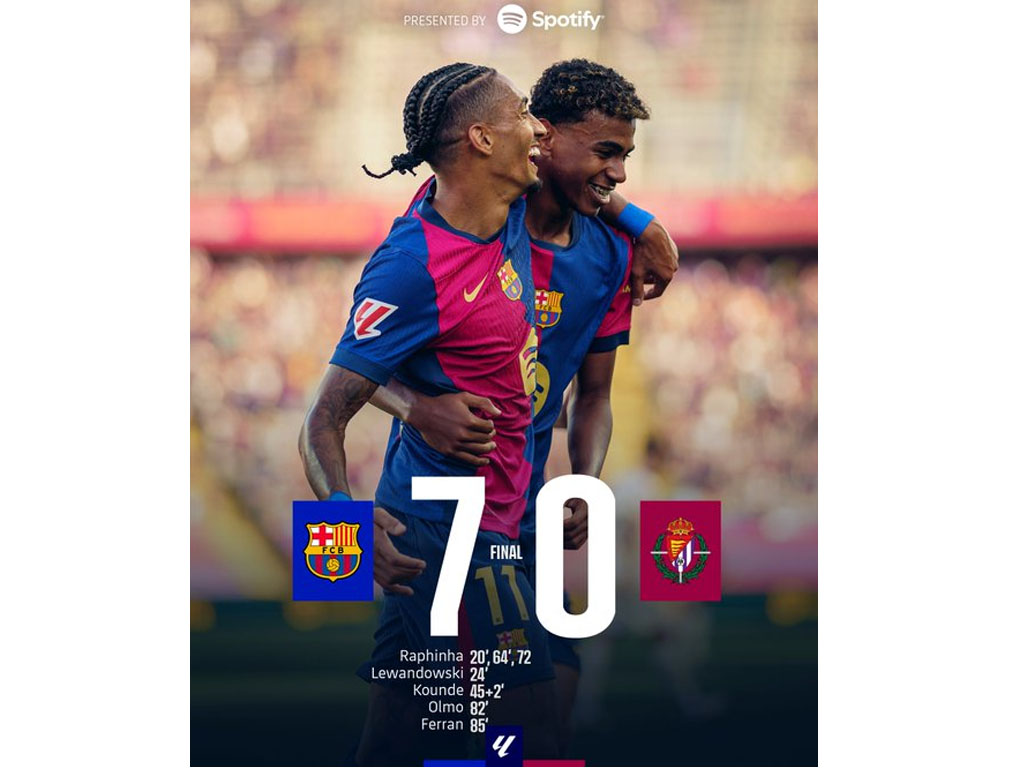 skor akhir Barca vs Valladolid