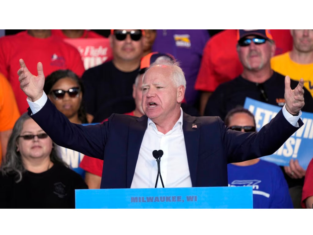 Tim Walz di Milwaukee