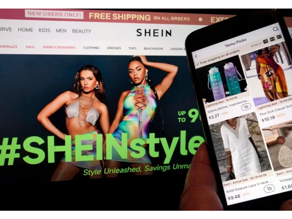 situs web Shein dan Temu