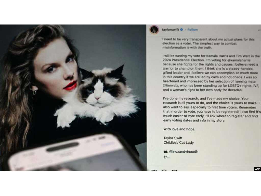 Postingan Swift dukung Harris