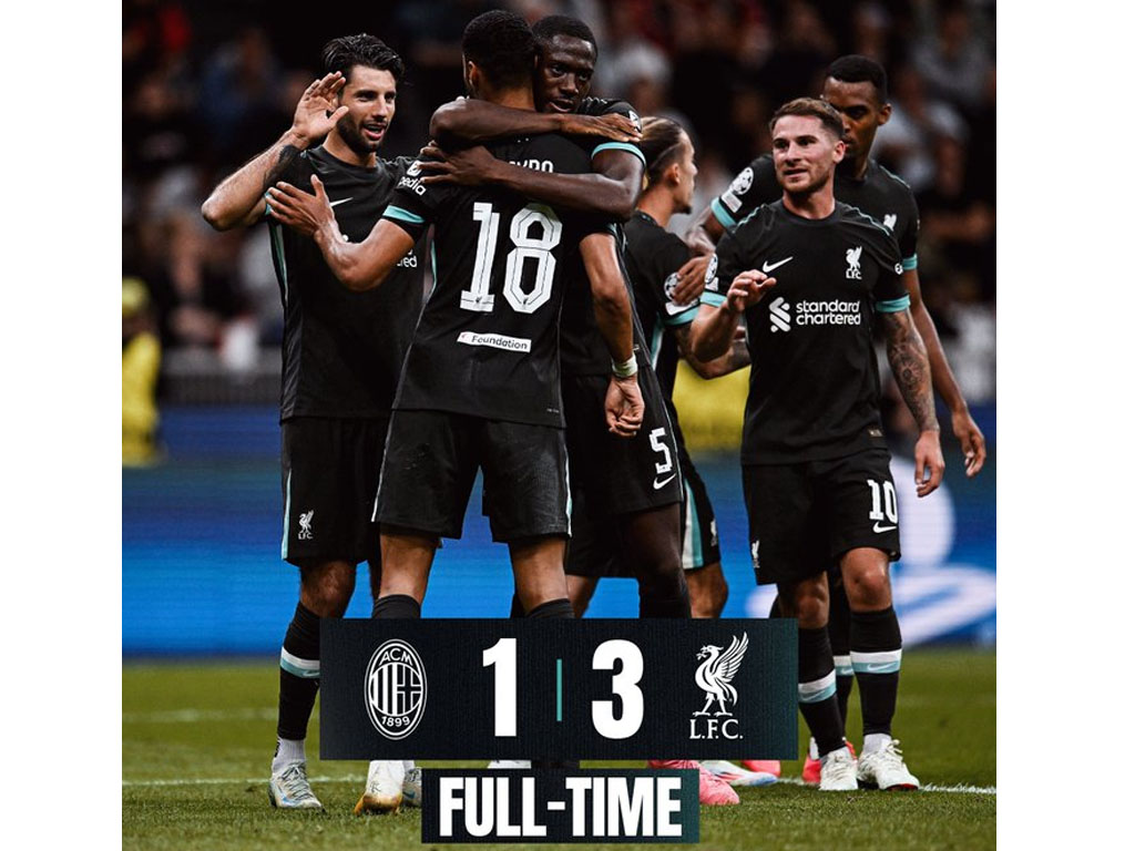 skor akhir Milan vs Liverpool