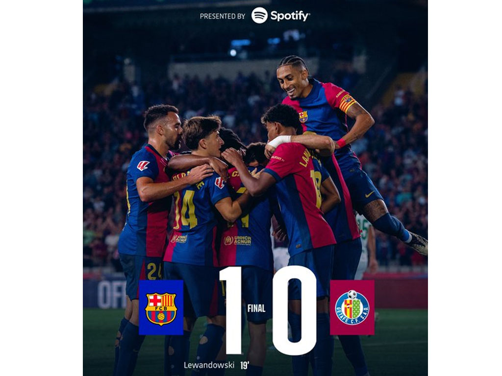 skor akhir Barca vs Getafe