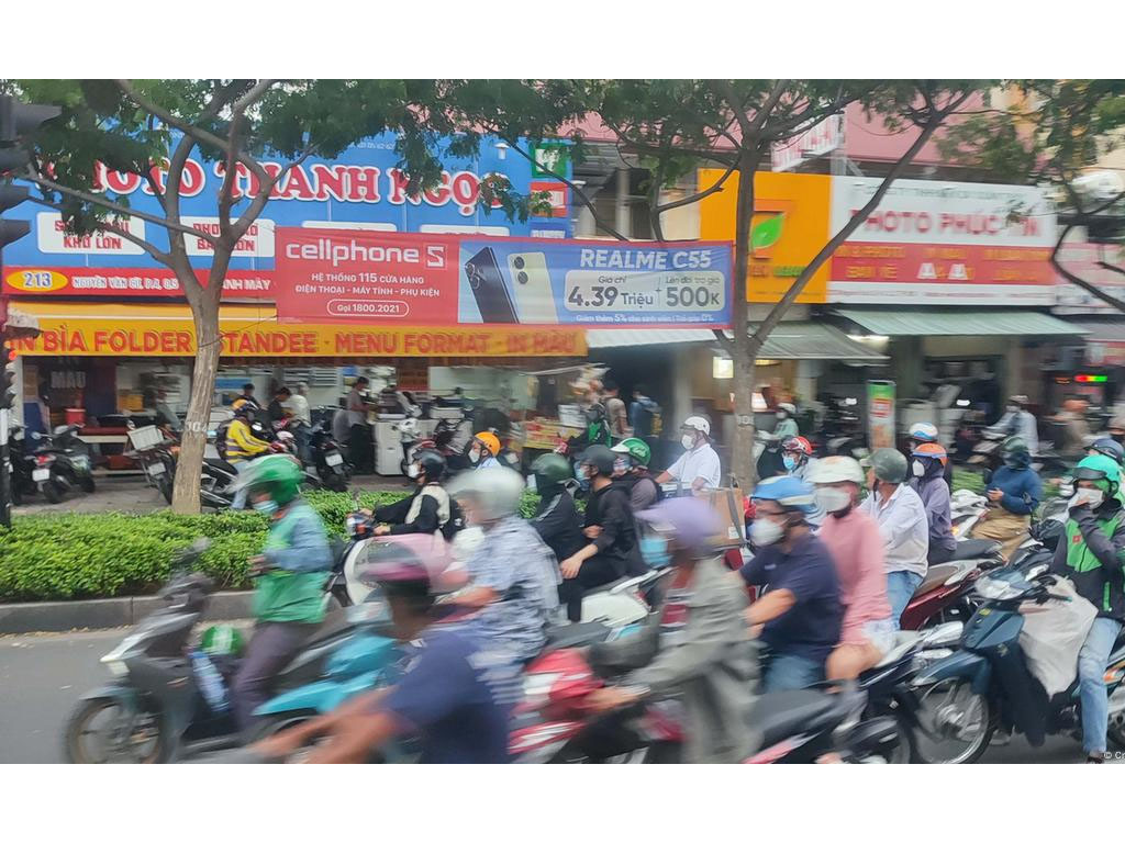 Pemandangan di jalanan di Vietnam