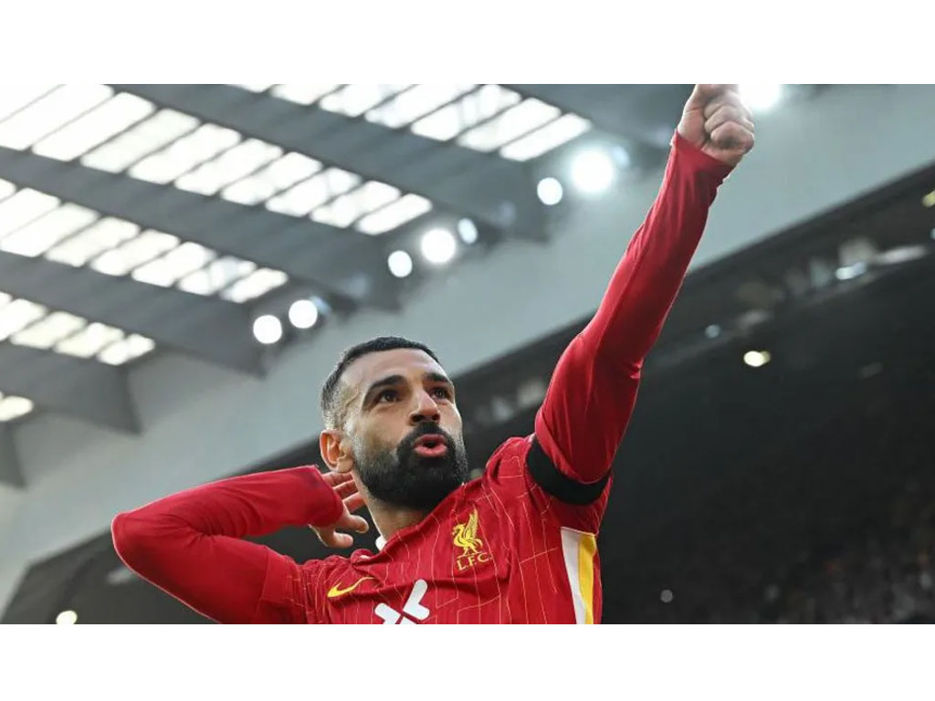 Salah rayakan gol ke gawang Chelsea