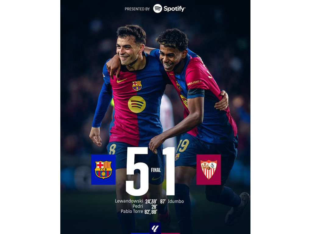skor akhir Barca vs Sevilla