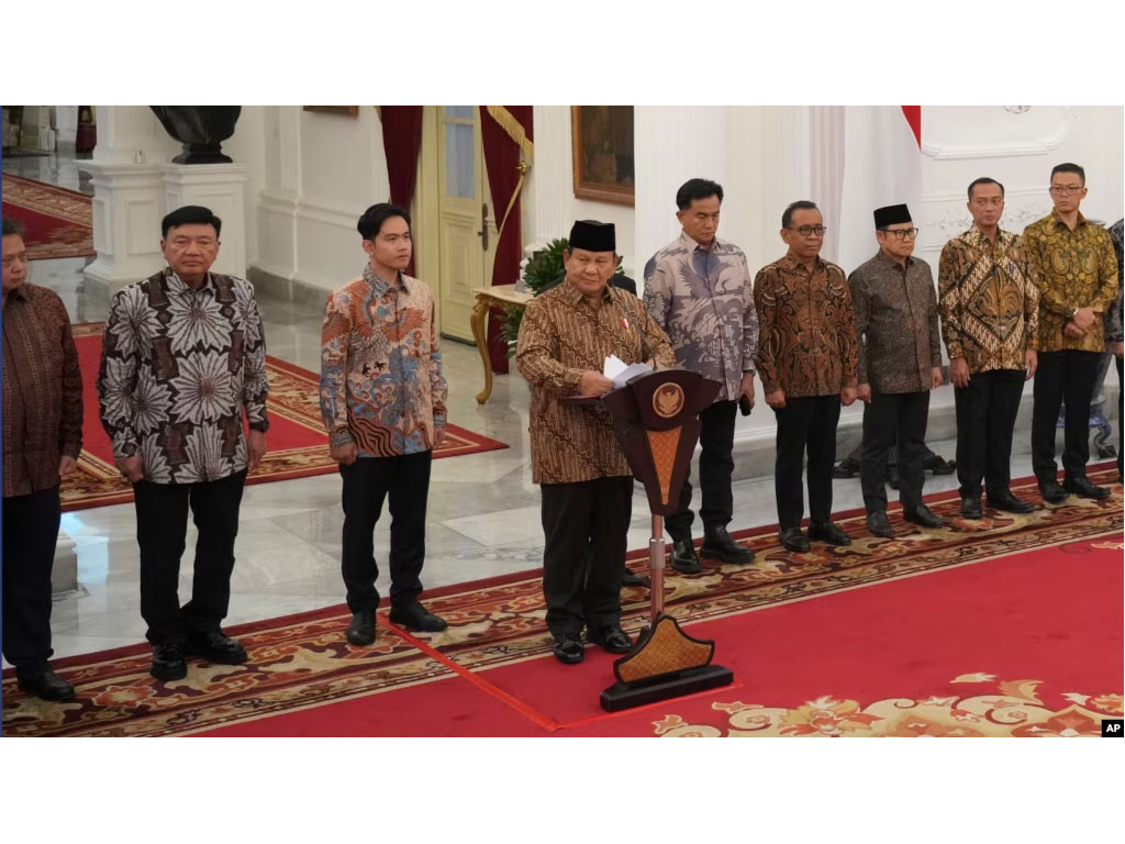 Prabowo umumkan kabinetnya