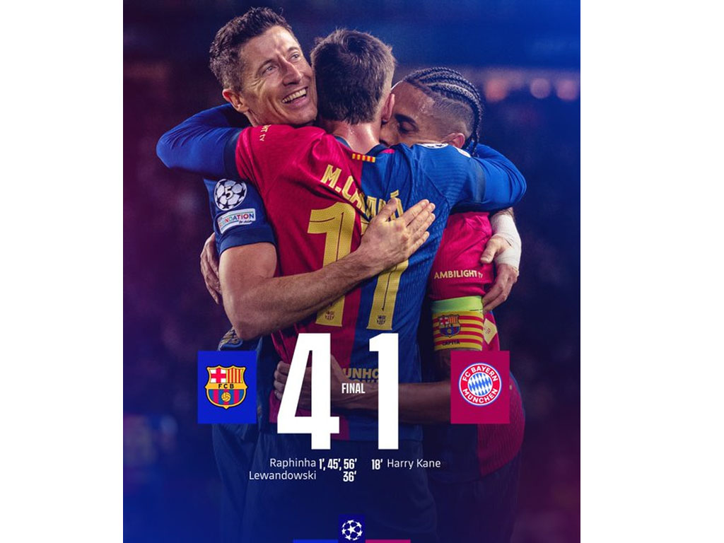 skor akhir Barca vs Bayern