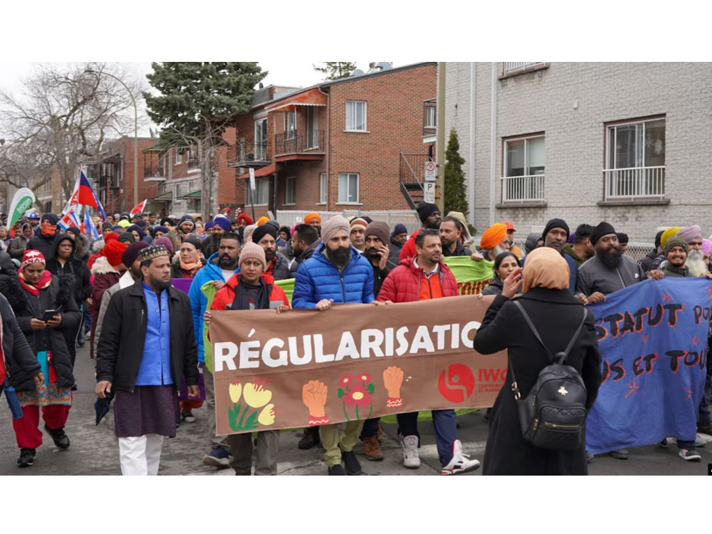 imigran unjuk rasa di Kanada