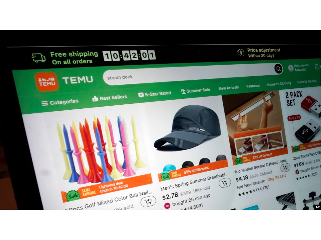 Situs web Temu