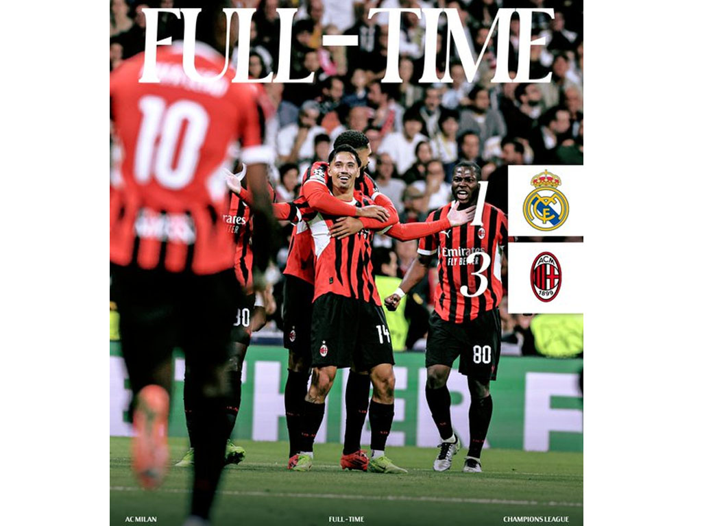 skor akhir madrid vs milan