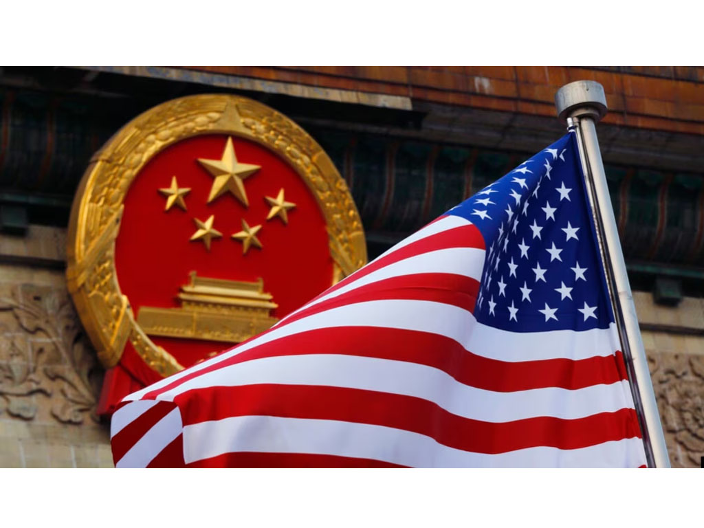 bendera AS dan China
