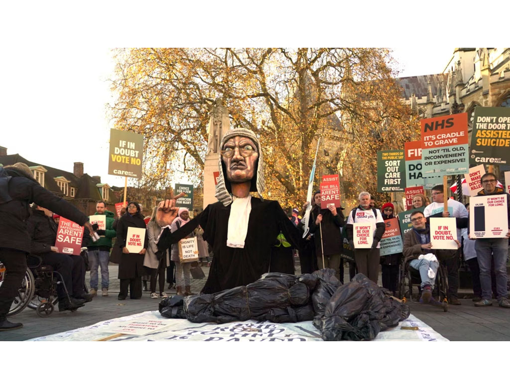 unjuk rasa ruu euthanasia di London