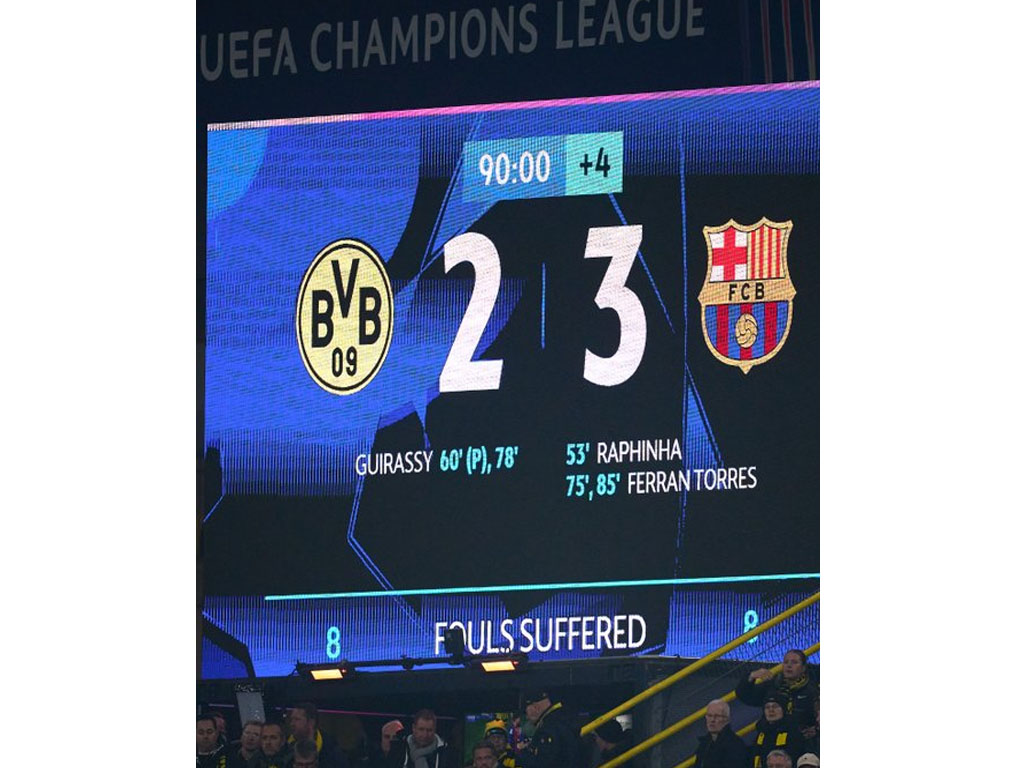 skor Borussia vs Barca