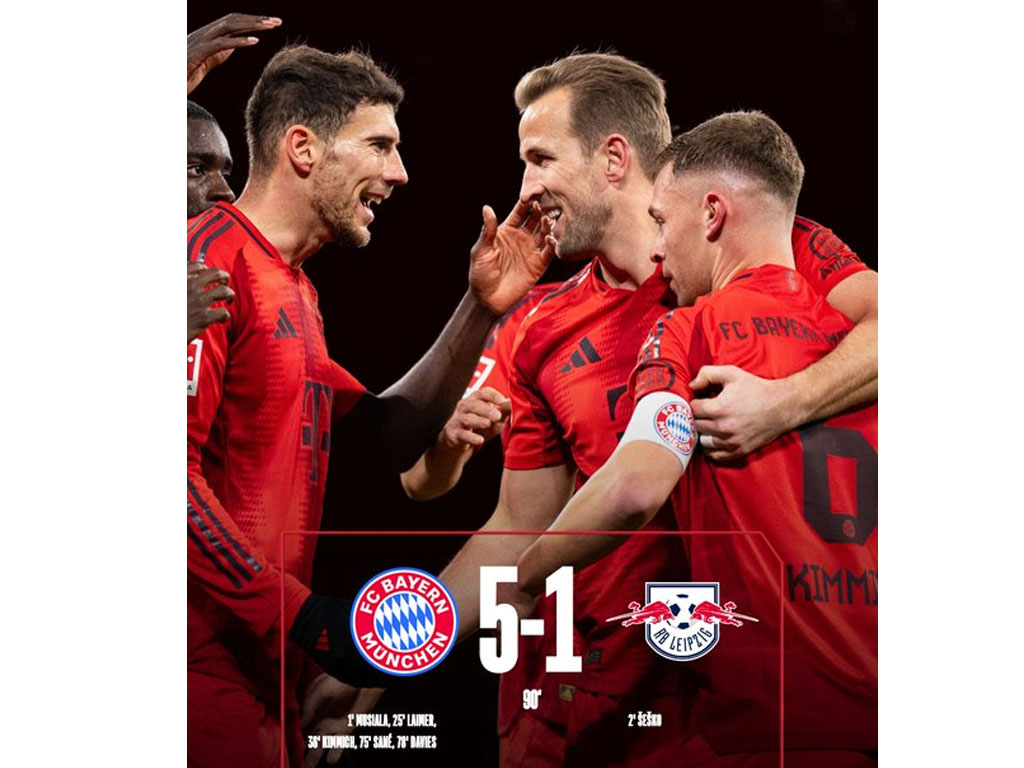 skor akhir Bayern vs Leipzig