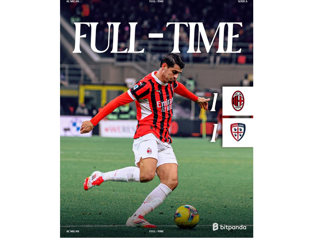 skor akhir Milan vs Cagliari