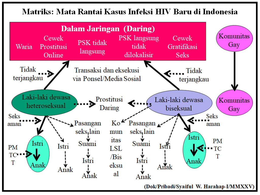Matriks Mata Rantai Kasus Infeksi HIV Baru di Indonesia