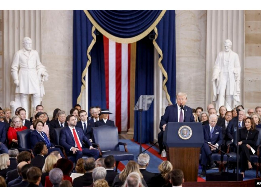 pidato pertama Trump