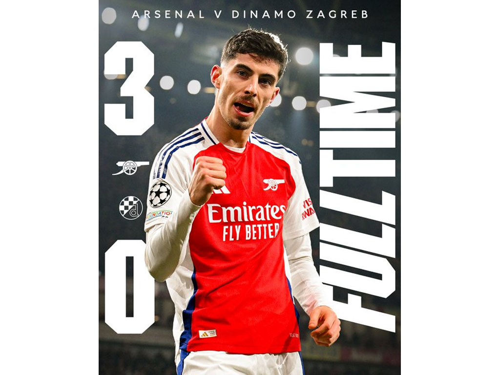 skor akhir Arsenal vs Dinamo