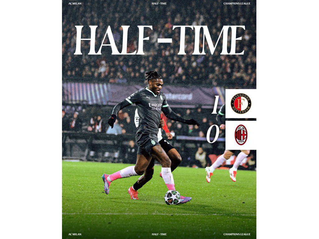 skor turun minum Feyenoord vs Milan