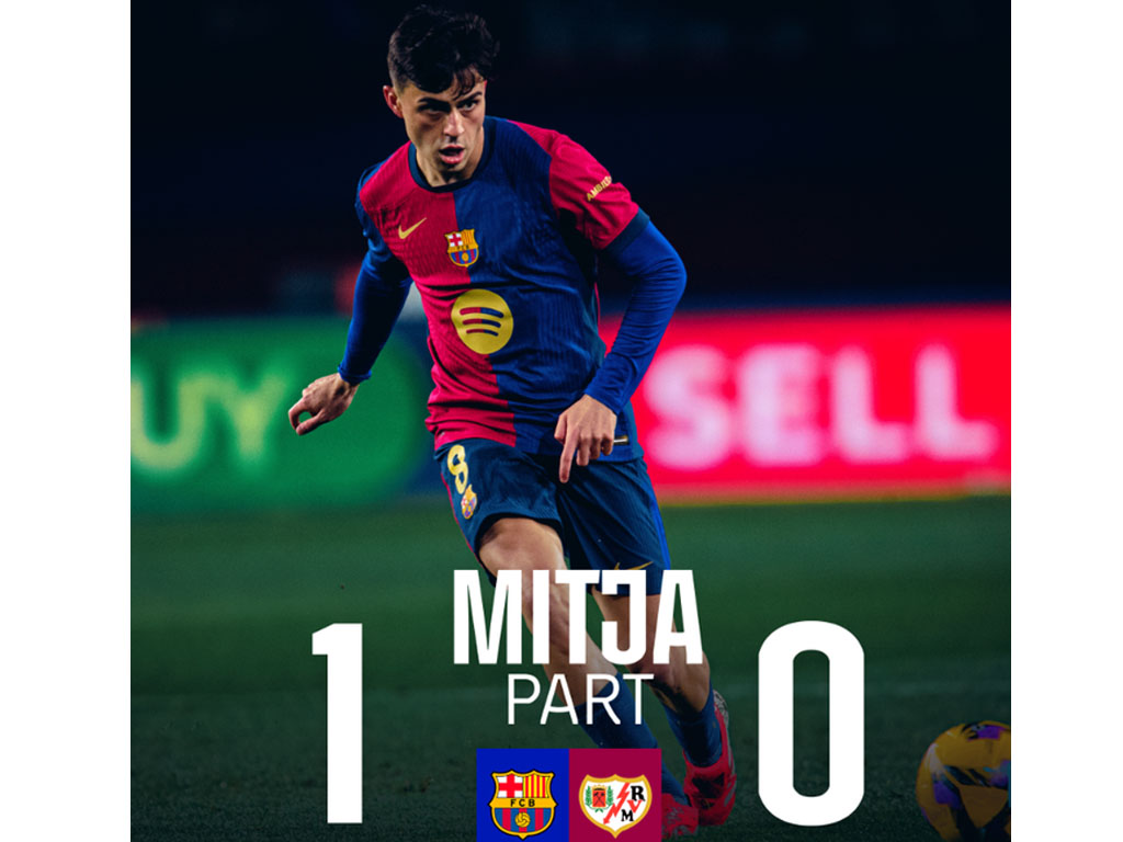skor turun minum Barca vs Rayo