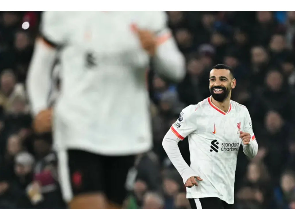 Mo Salah rayakan gol