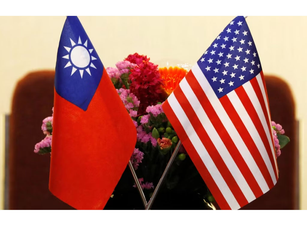 Bendera Taiwan dan AS