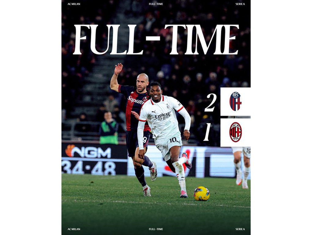 skor akhir Bologna vs Milan