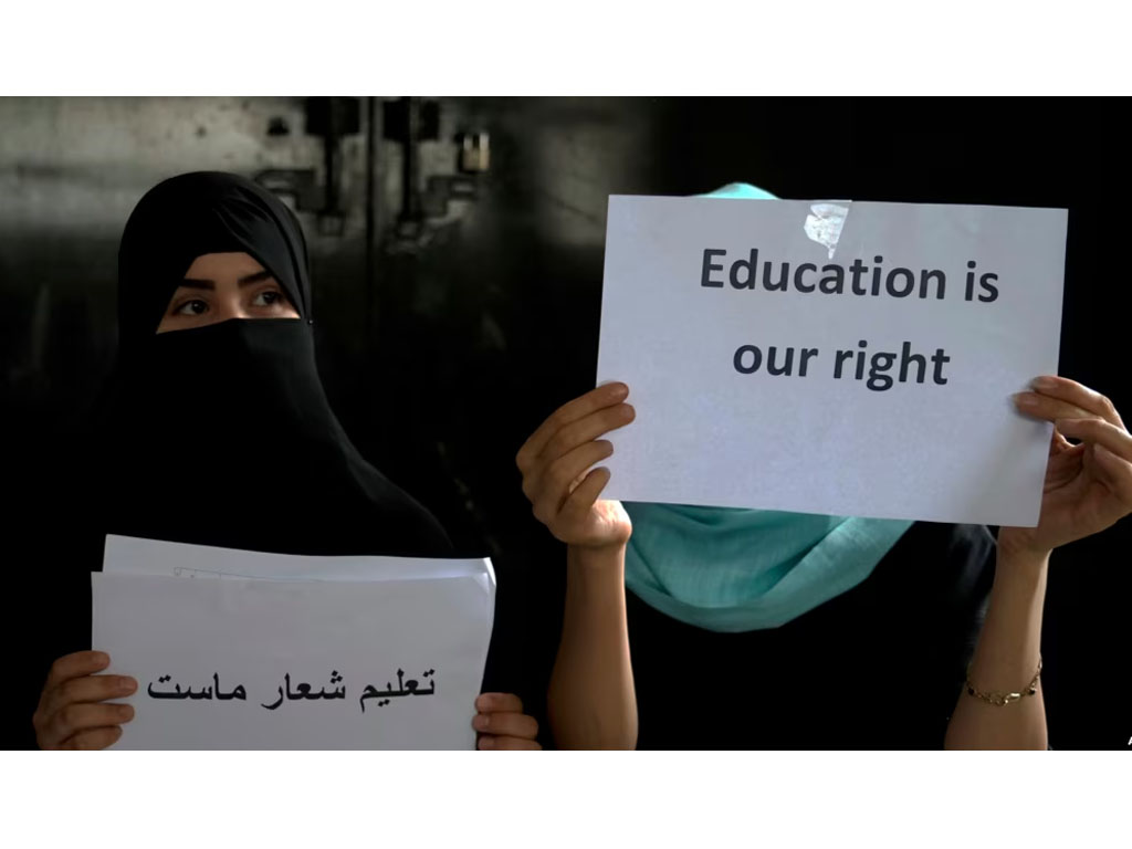protes anak perempuan Afghanistan