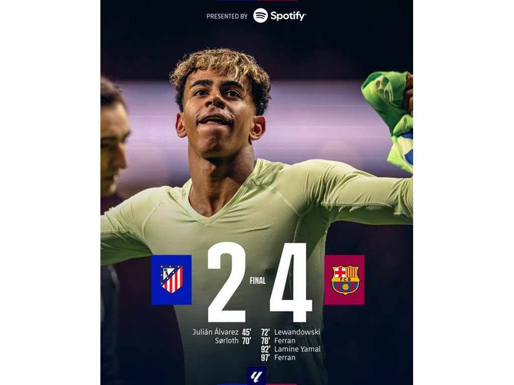 skor akhir Atleti vs Barca