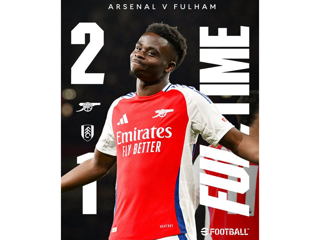 skor akhir Arsenal vs Fulham